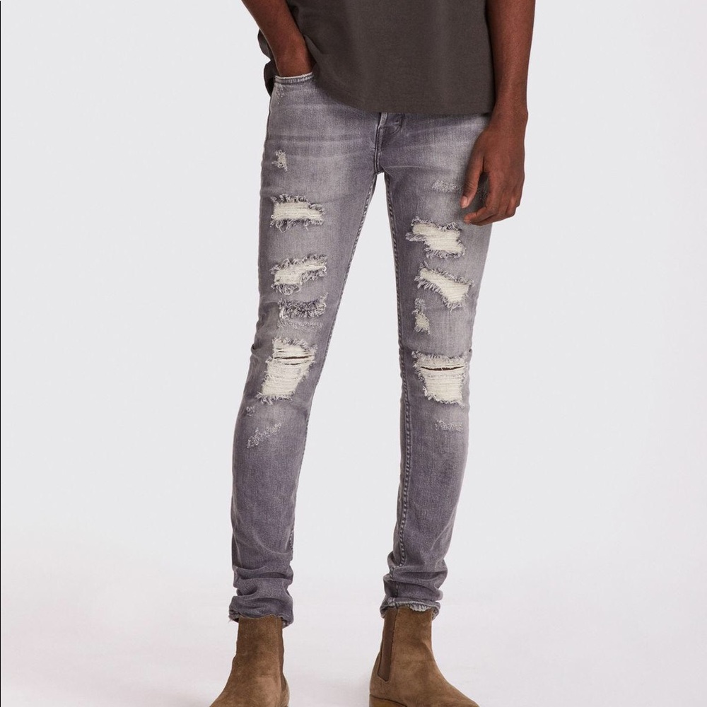 All Saints Gray Skinny Jeans